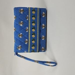 Vera Bradley Bumblebee Floral Wallet - Blue - NWOT